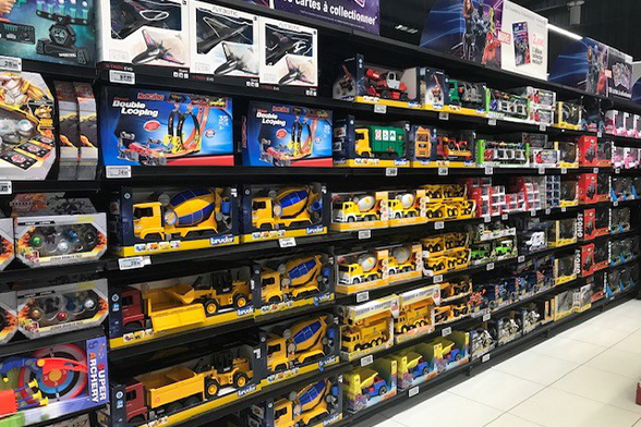 Linéaire jouets camions export